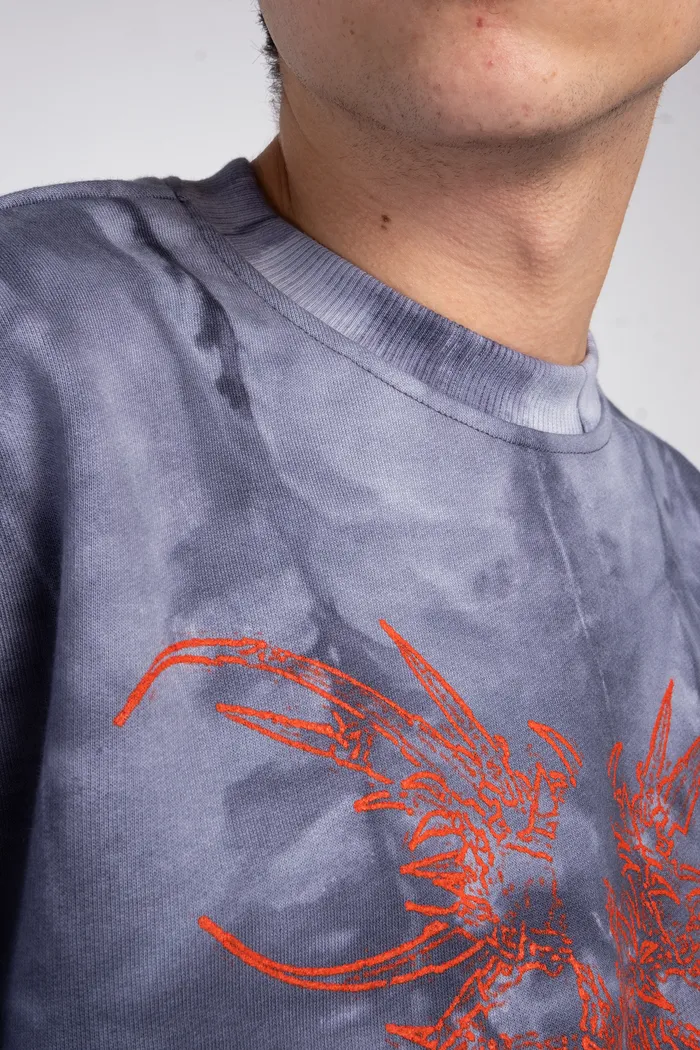 Толстовка Tie Dye Hidric Red1 gray man