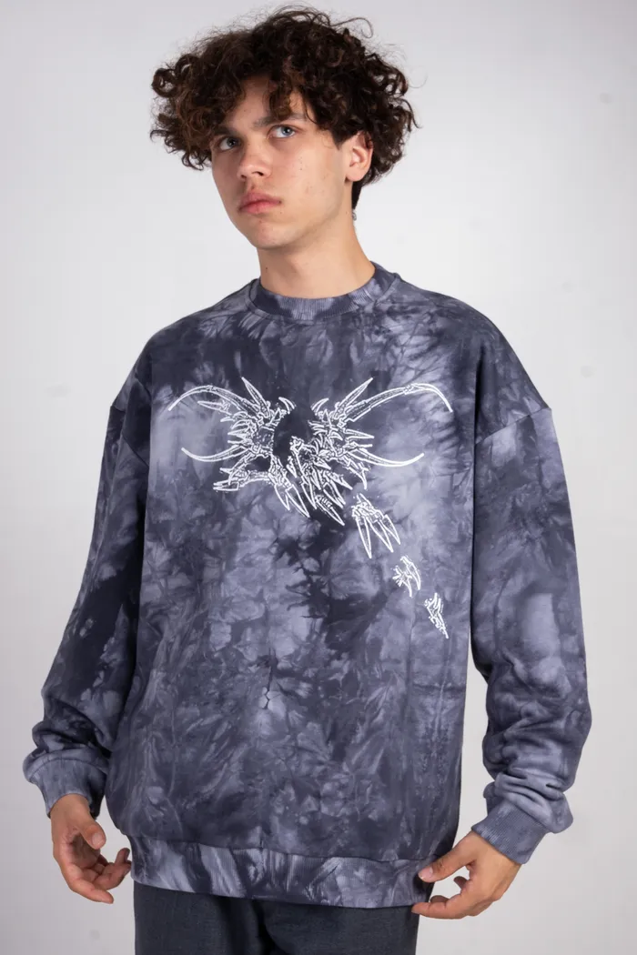 Толстовка Tie Dye Hidric Wht1 gray man