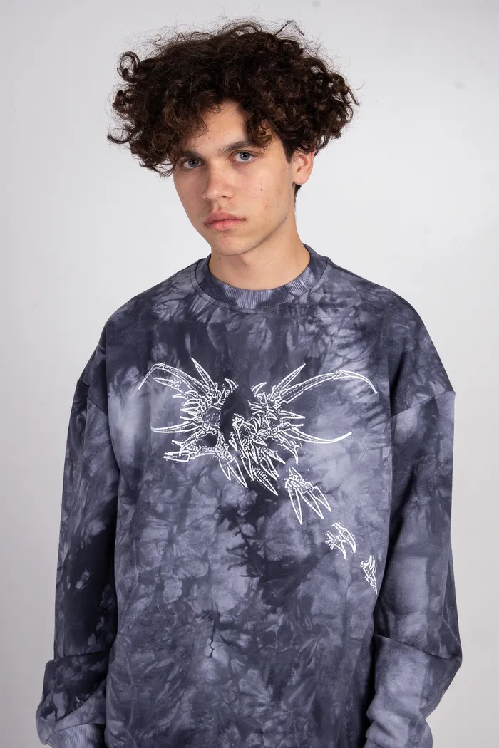Толстовка Tie Dye Hidric Wht1 gray man