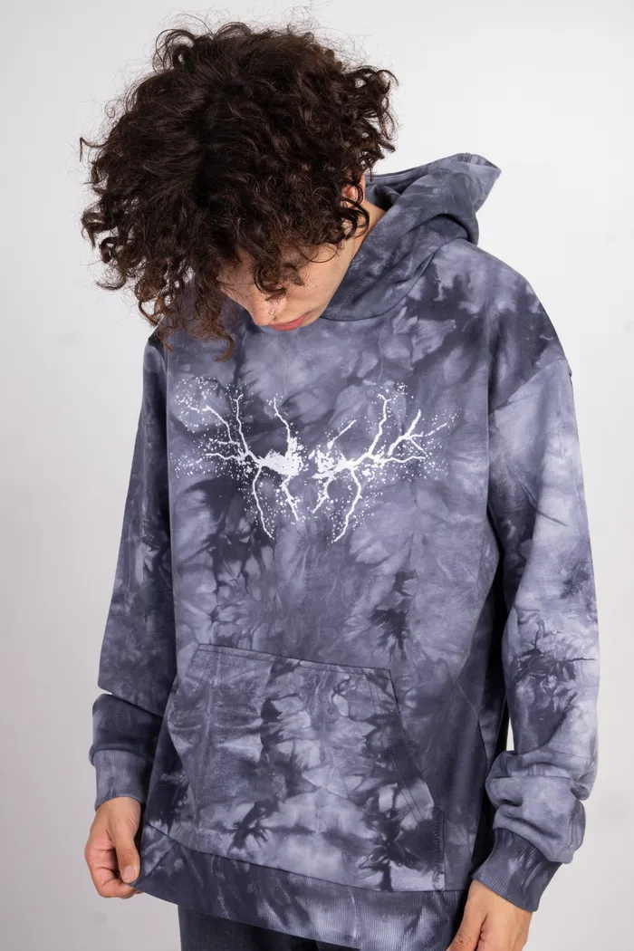 Толстовка с кап. Tie Dye Hidric 4 gray man