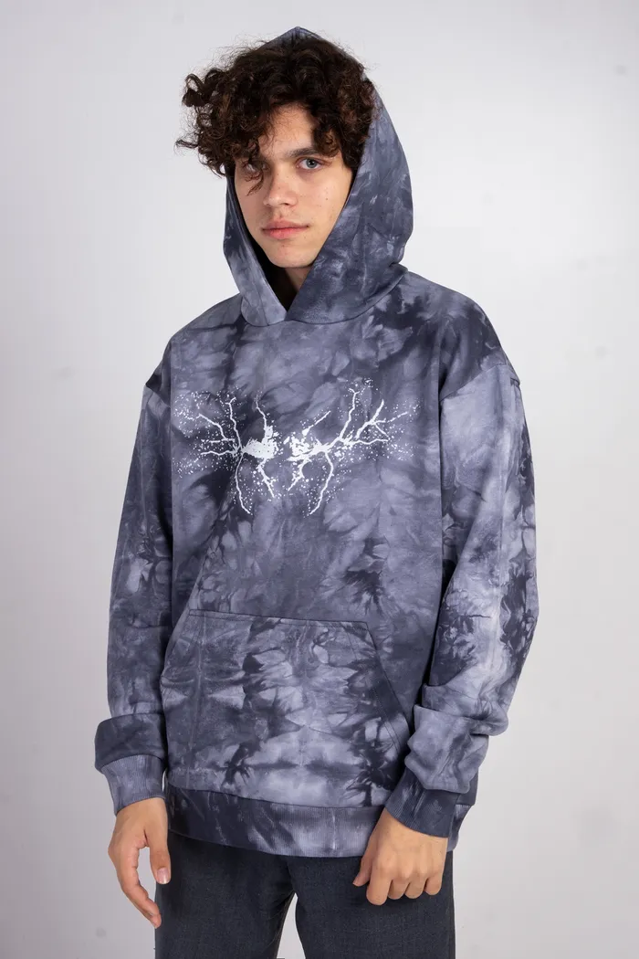 Толстовка с кап. Tie Dye Hidric 4 gray man