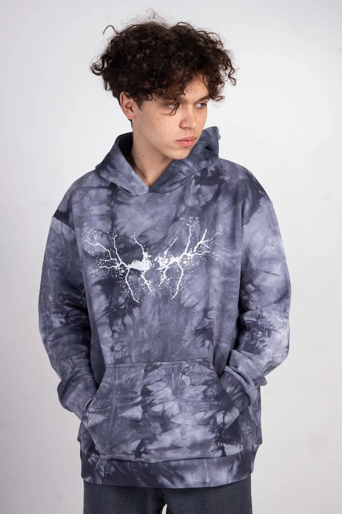 Толстовка с кап. Tie Dye Hidric 4 gray man