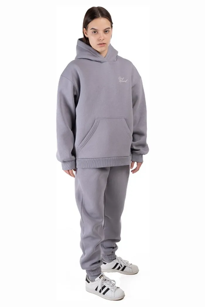 Толстовка с капюшоном 9004 W Logo BRUSH grey OS