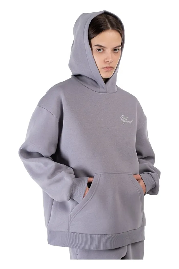 Толстовка с капюшоном 9004 W Logo BRUSH grey OS