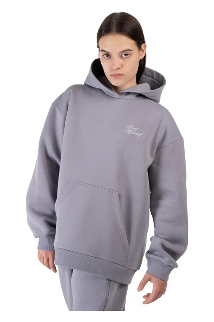 Толстовка с капюшоном 9004 W Logo BRUSH grey OS