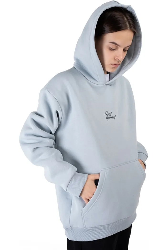 Толстовка капюшон/выш 9000 U Logo BRUSH lt.grey OS