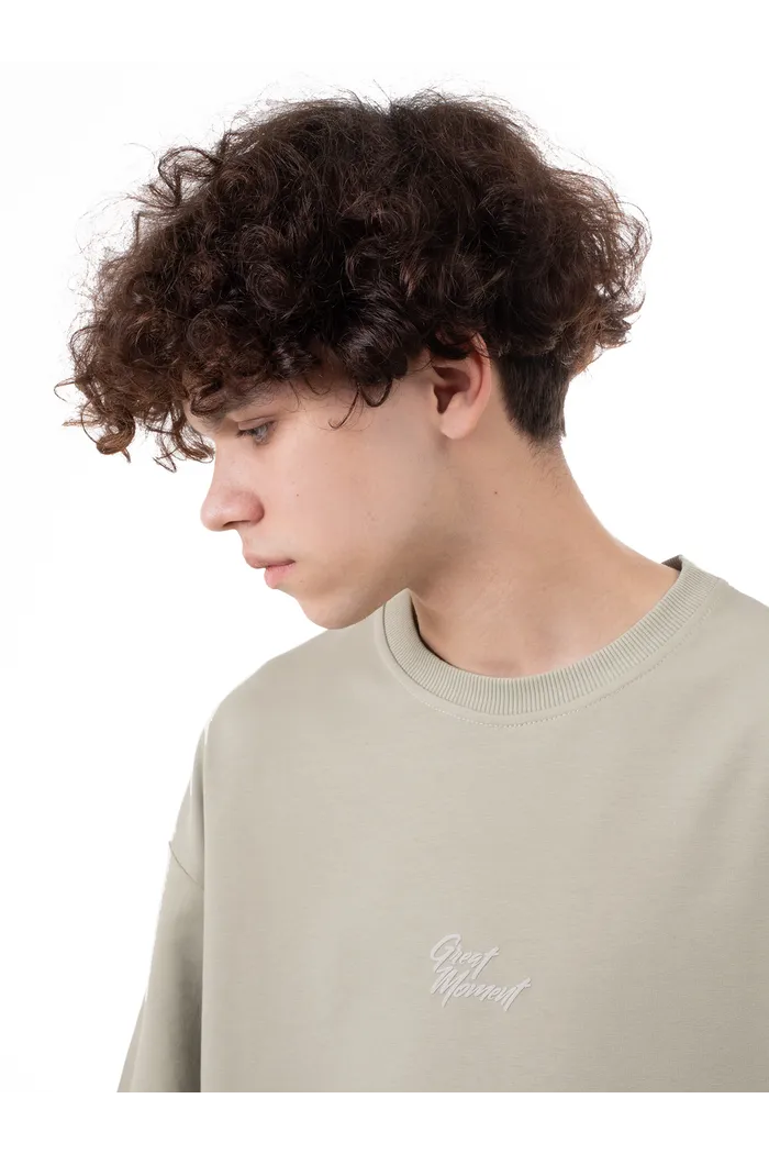 Футболка Great Moment 602 серо-бежевая