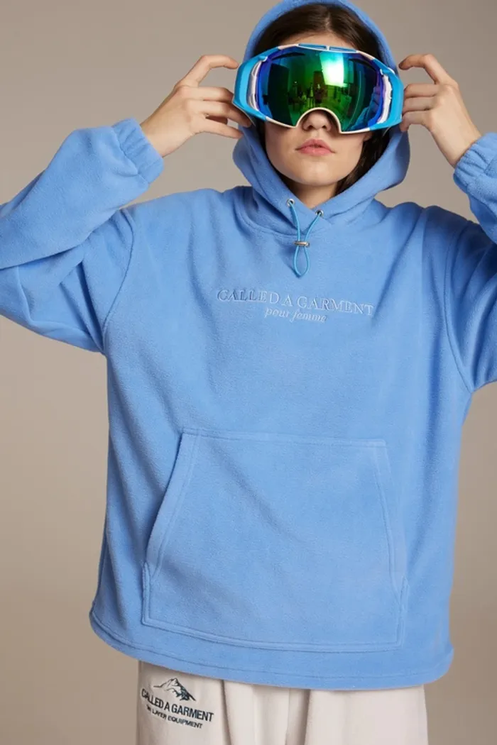 Wrap hoodie, голубой, женский