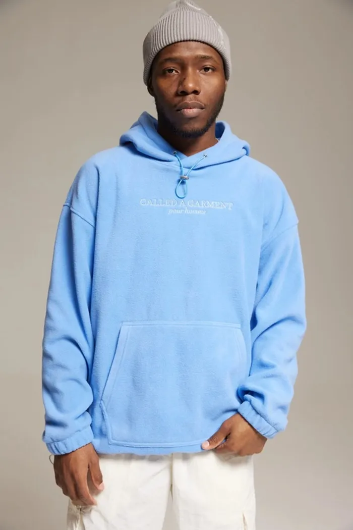 Wrap hoodie, голубой, мужской