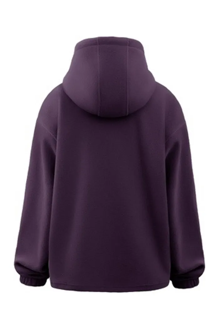 Wrap hoodie, темный фиолет, женский