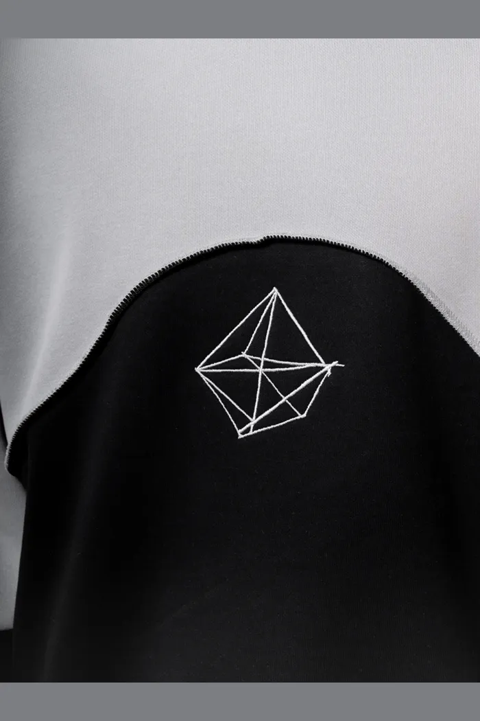 Толстовка с кап./вышивка Кристалл gray-blk man OS