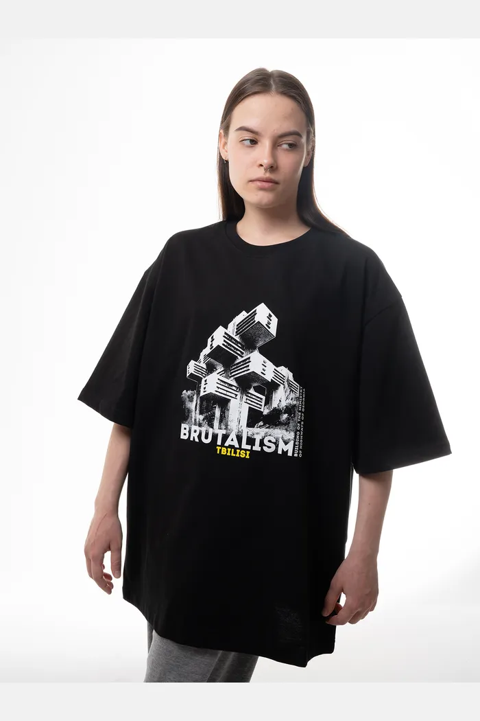 Футболка Брутализм Тбилиси 240 man черная