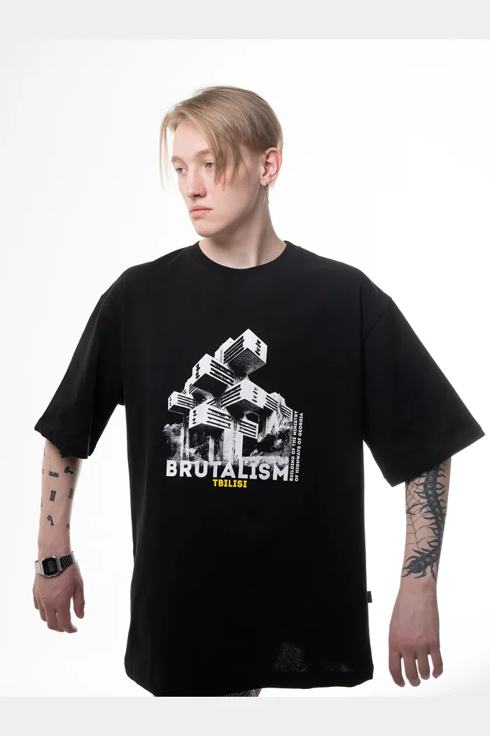 Футболка Брутализм Тбилиси 240 man черная