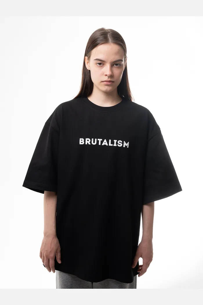 Футболка Брутализм Лого big 240 черная man