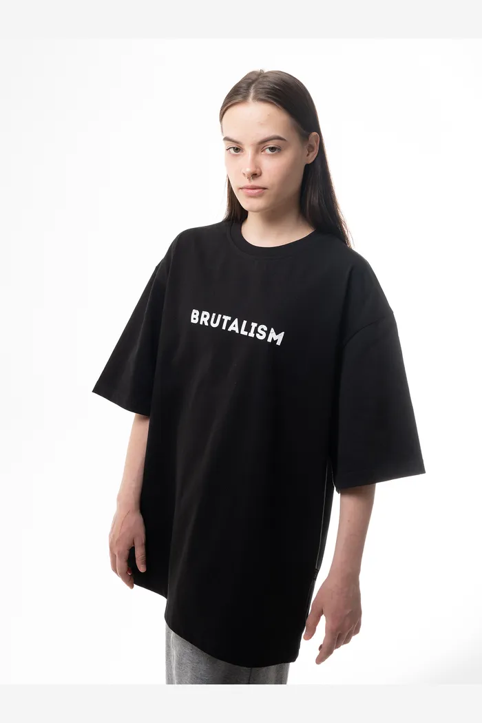Футболка Брутализм Лого big 240 черная man