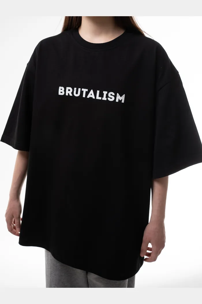 Футболка Брутализм Лого big 240 черная man