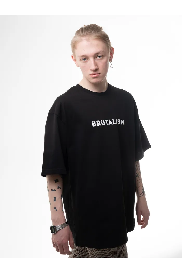Футболка Брутализм Лого big 240 черная man