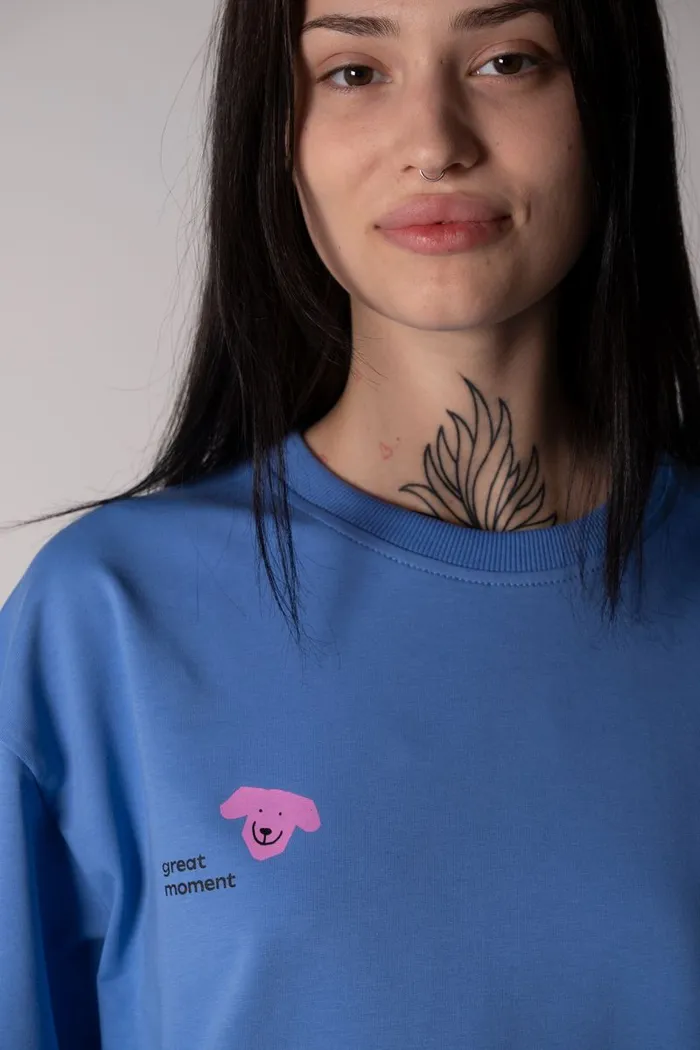 602 Big Dog French Terry blue OS