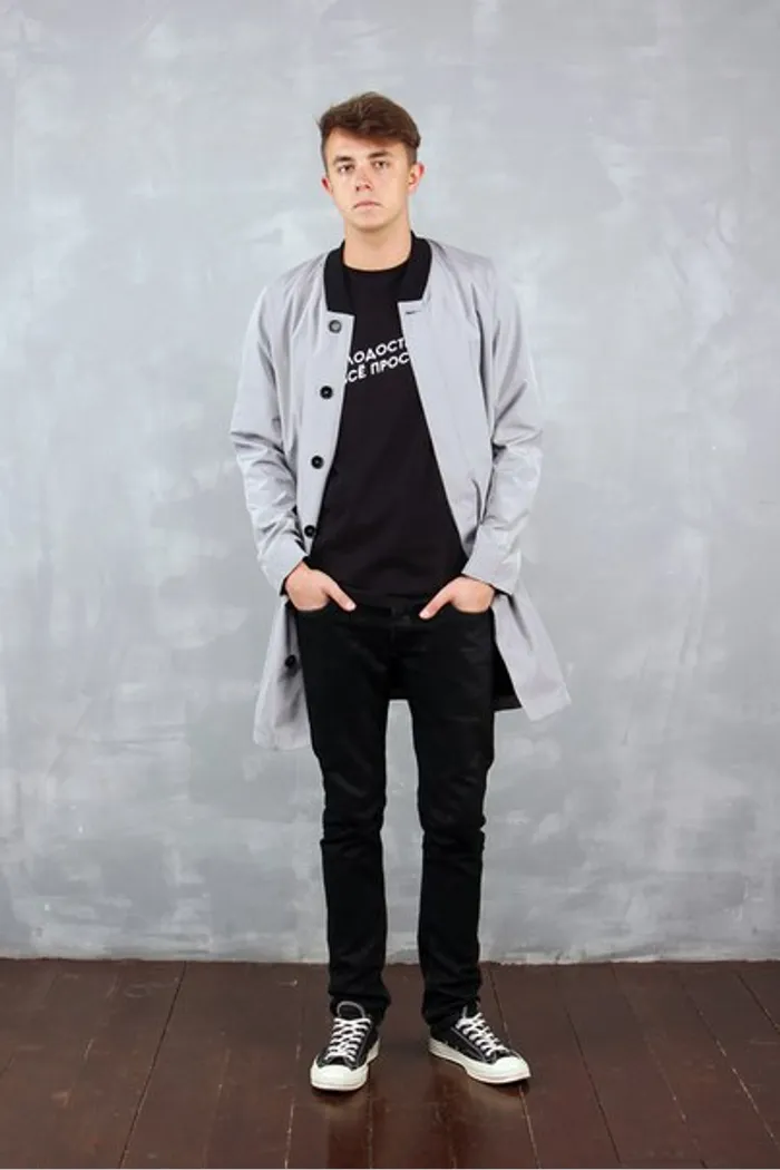 Плащ С7МЬ M серый