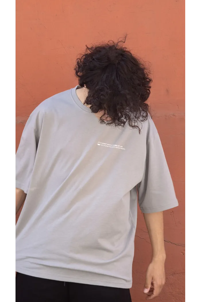 602 Ash Text grey футболка OS