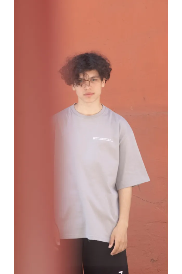 602 Ash Text grey футболка OS