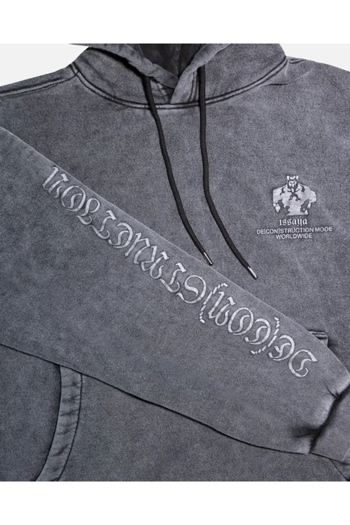 Худи ISSAYA Omen Stone Wash/черный