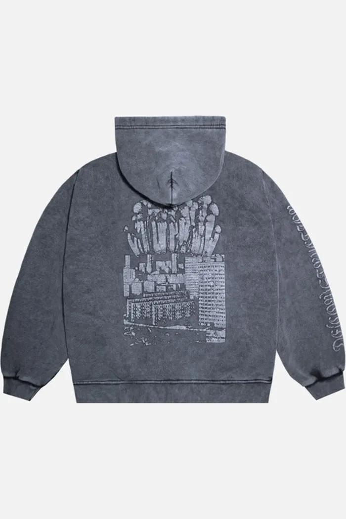 Худи ISSAYA Omen Stone Wash/черный