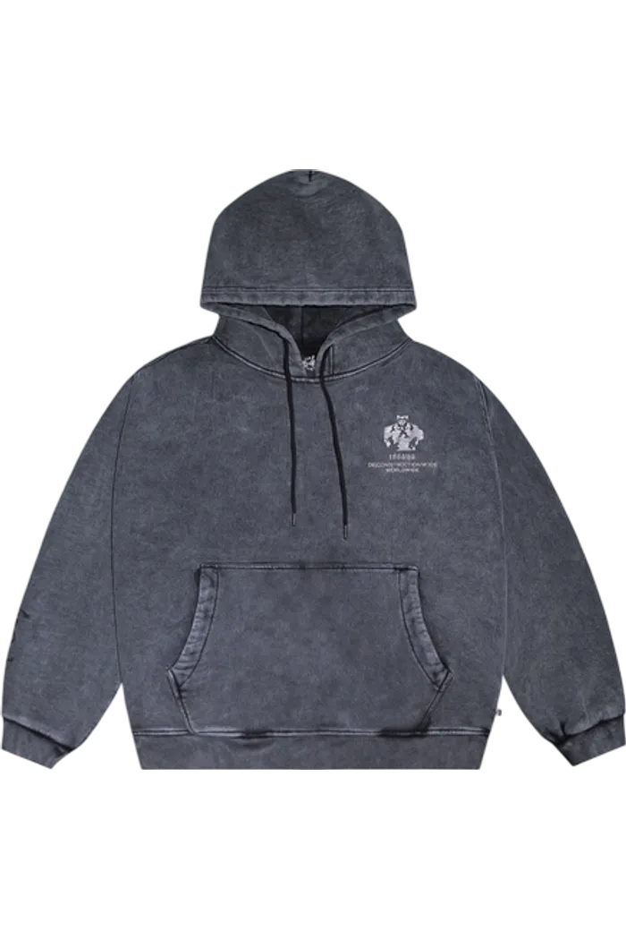 Худи ISSAYA Omen Stone Wash/черный