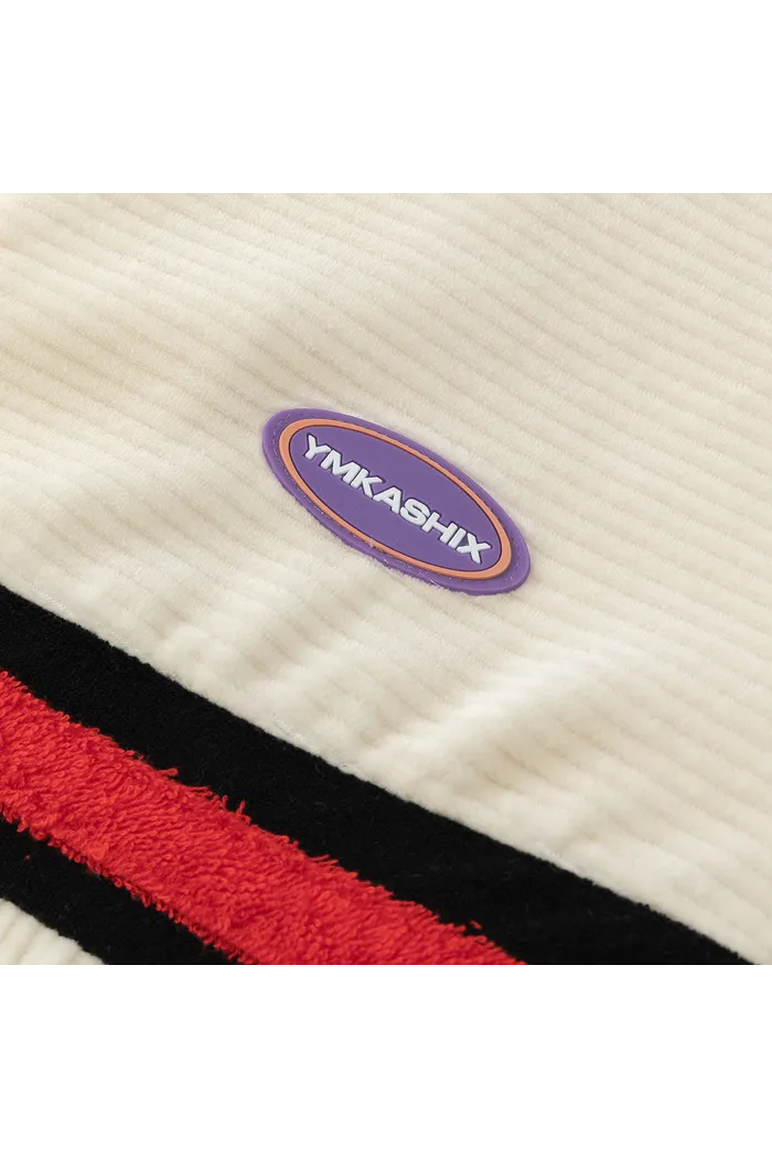 Олимпийка велюровая YMKASHIX stripe track белый