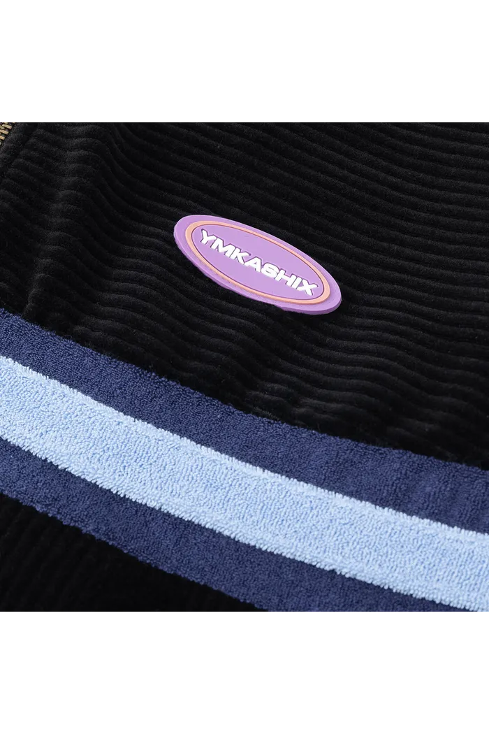 Олимпийка велюровая YMKASHIX stripe track черный