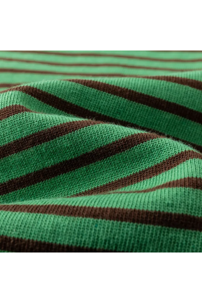 Футболка YMKASHIX Stripe зеленый/коричневый