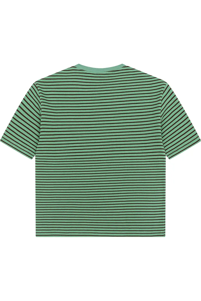 Футболка YMKASHIX Stripe зеленый/коричневый