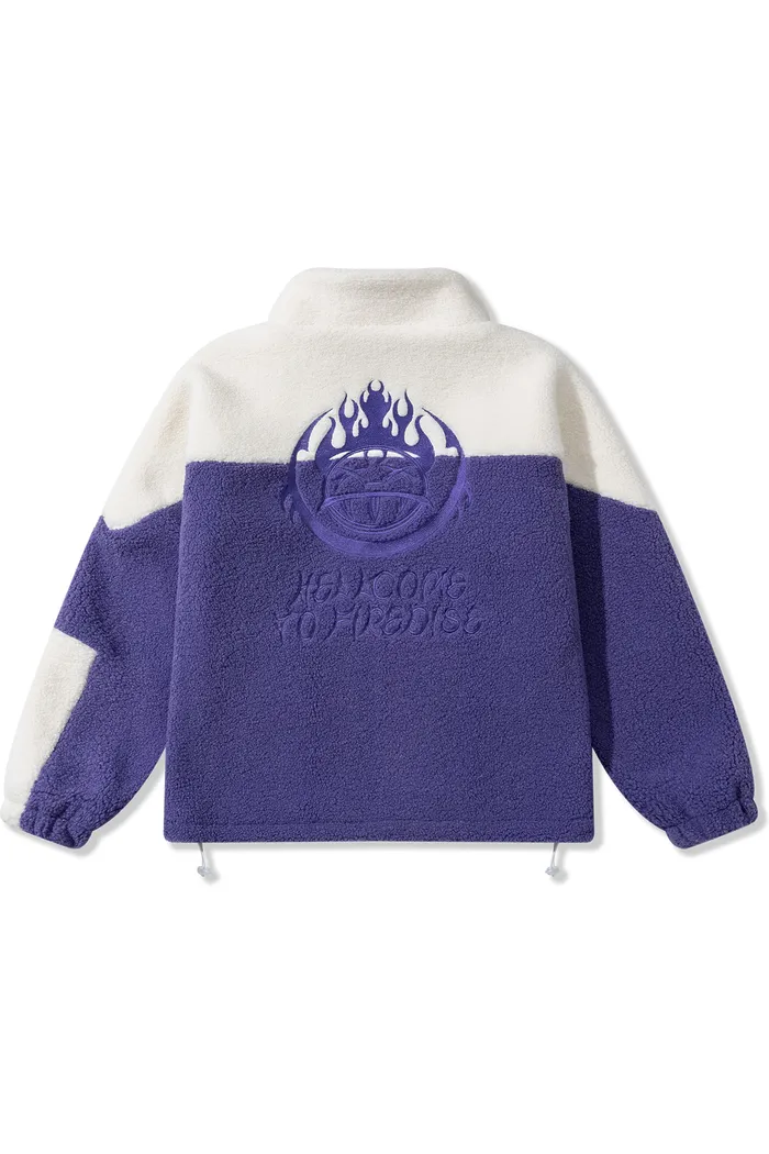 Куртка YMKASHIX Furry Big Logo HTF бело-фиолетовая