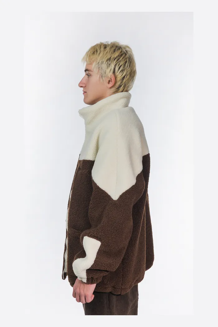 Куртка YMKASHIX Furry Big Logo HTF бело-коричневая мужская