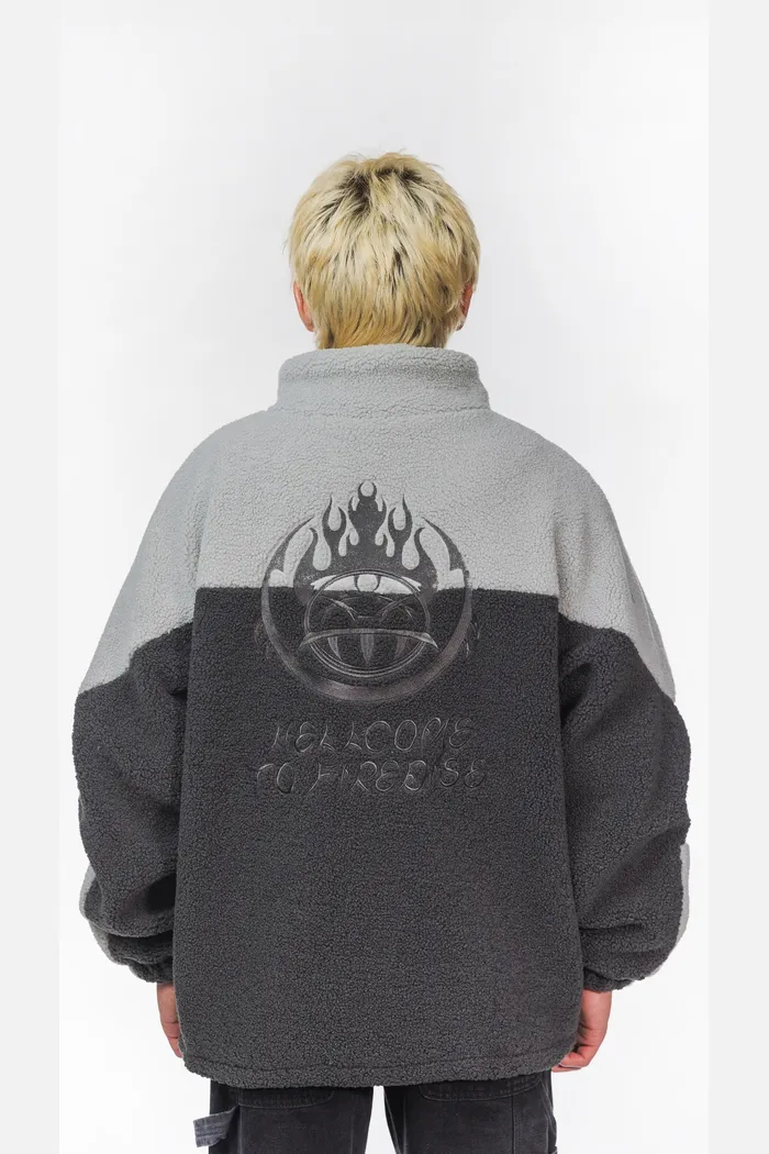 Куртка YMKASHIX Furry Big Logo HTF серая мужская