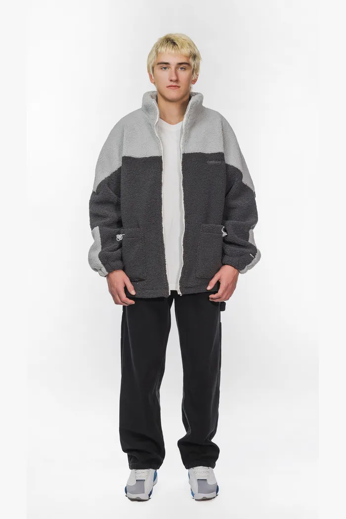 Куртка YMKASHIX Furry Big Logo HTF серая мужская