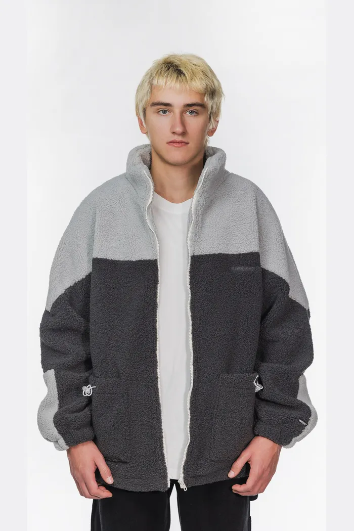 Куртка YMKASHIX Furry Big Logo HTF серая мужская