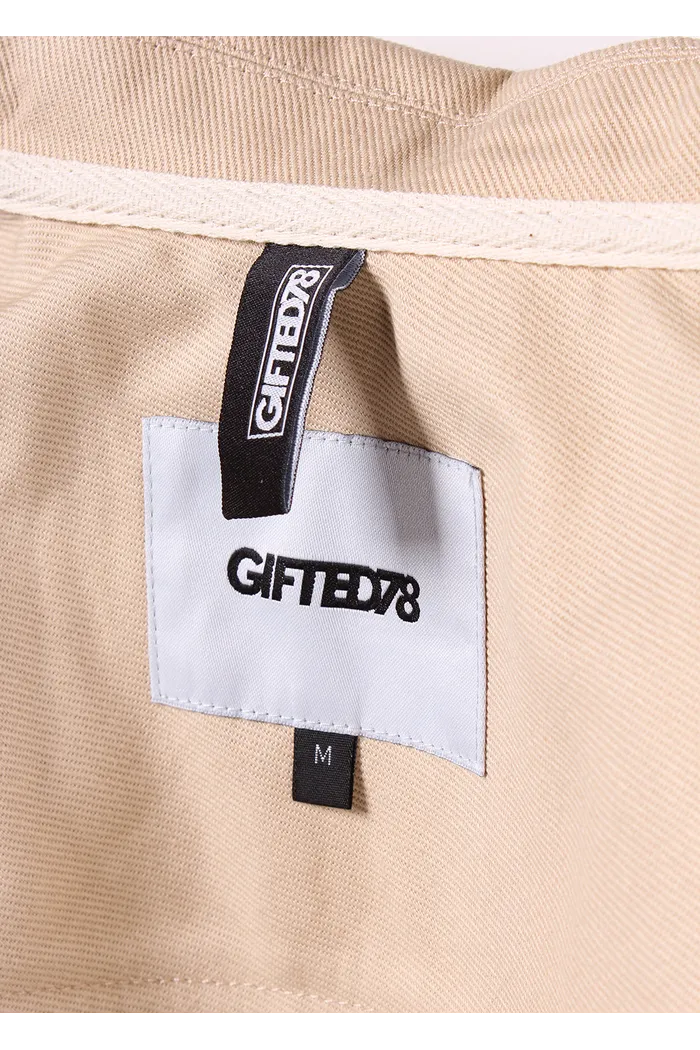 Рубашка GIFTED78 24/657 DENIM-BRO св.-бежевая