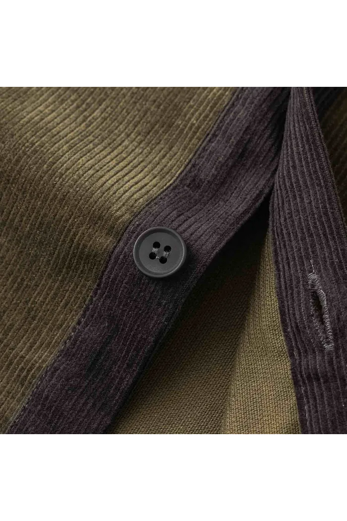 Рубашка YMKASHIX Velvet Button т.олива/графит унисекс