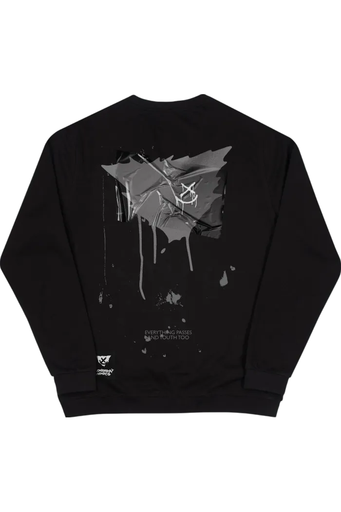 Свитшот НЕНАВИЖУ ЮНОСТЬ «Скотч» черный