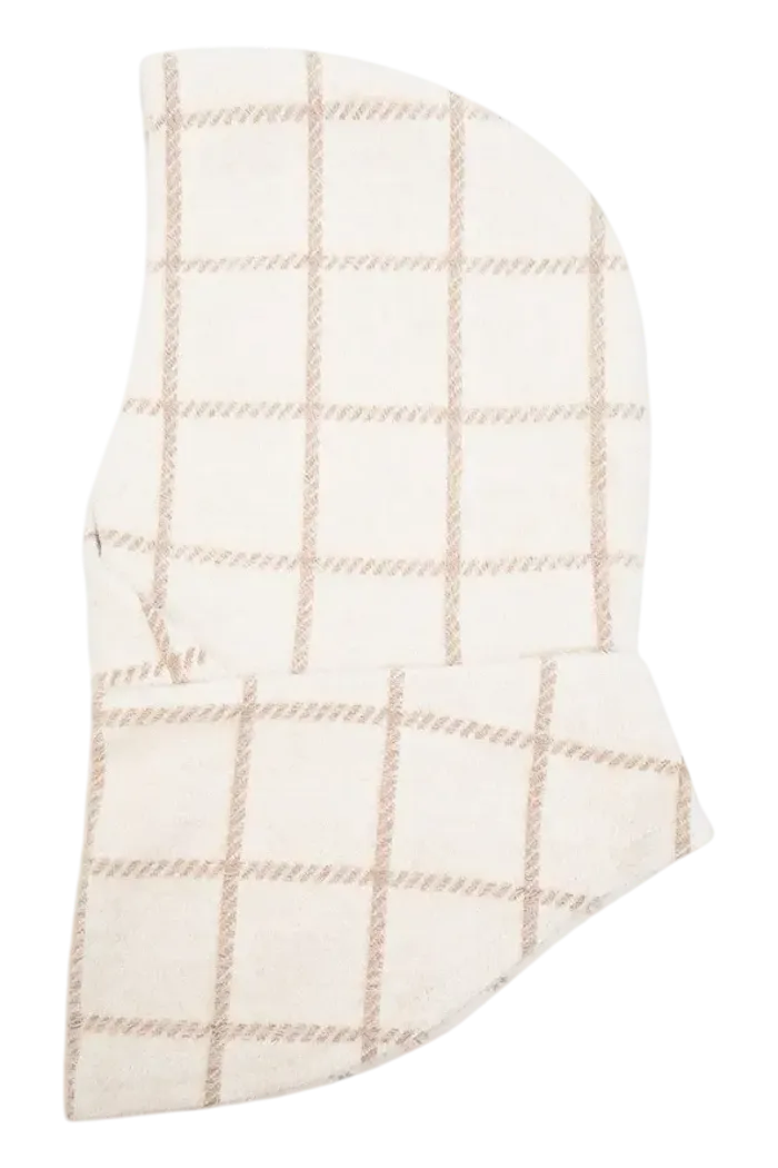 Капор SNOODLY fur lt.beige клетка