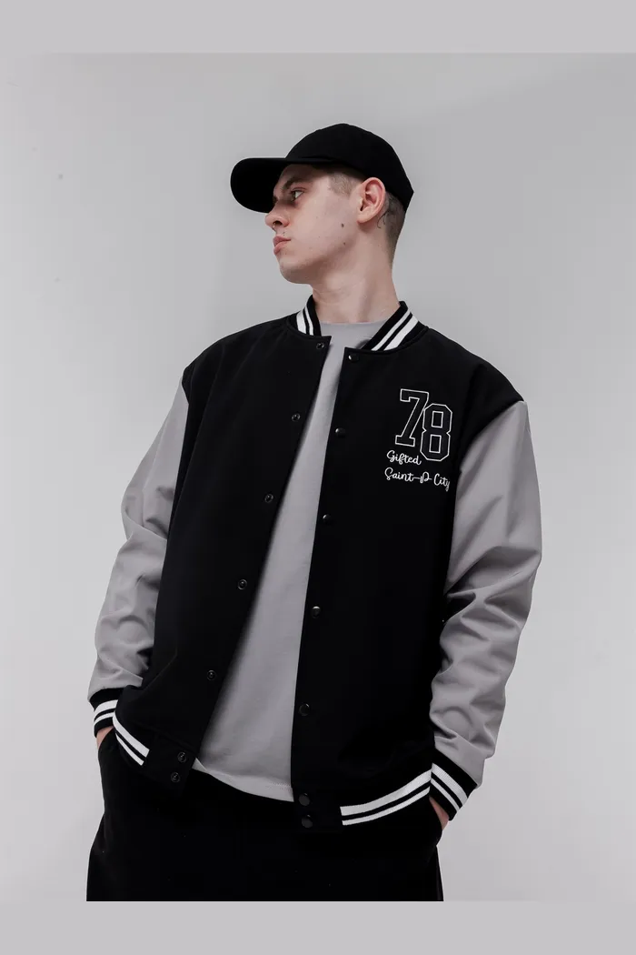 Куртка GIFTED78 24/636 VARSITY черно-серый
