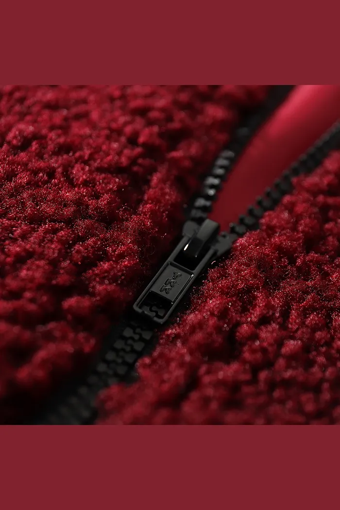 Куртка YMKASHIX Furry Bastard бордовая унисекс