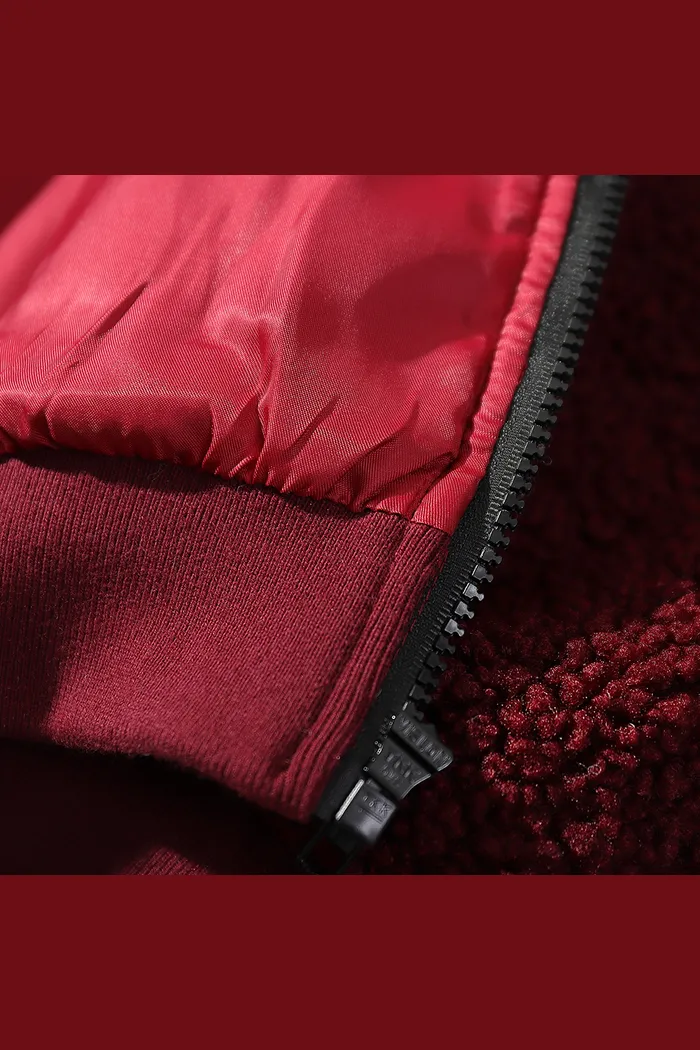 Куртка YMKASHIX Furry Bastard бордовая унисекс