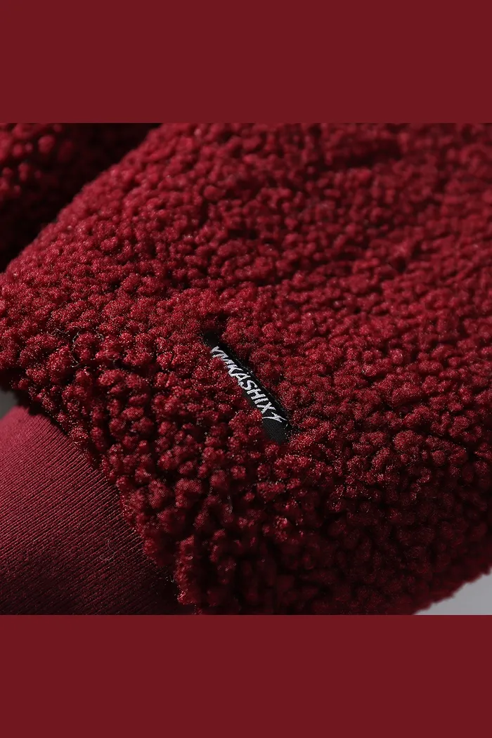 Куртка YMKASHIX Furry Bastard бордовая унисекс