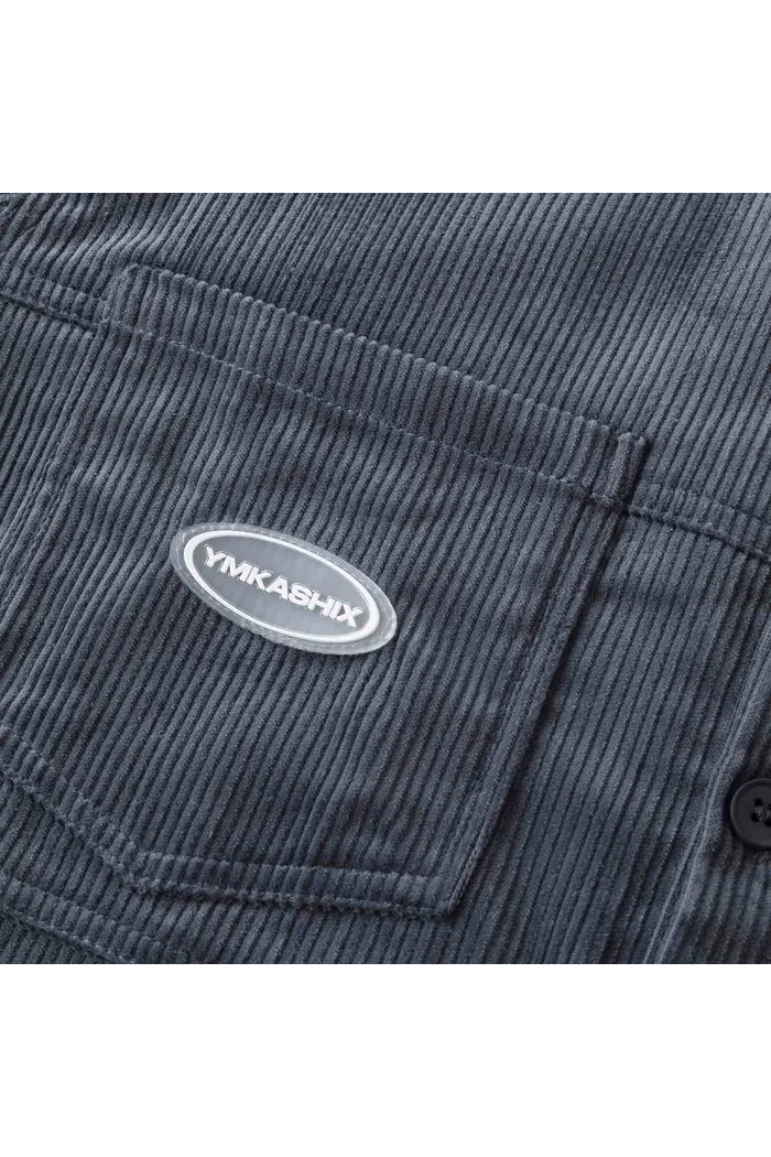 Рубашка YMKASHIX Velvet Button графитовая унисекс