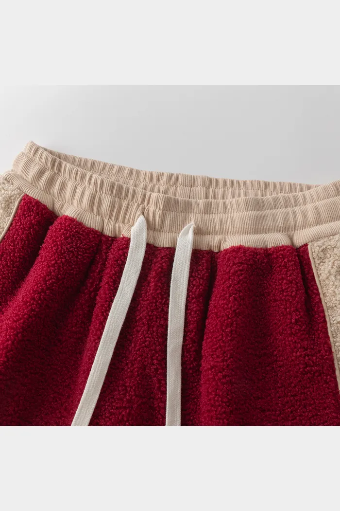 Брюки YMKASHIX Little Lamb бордовый/песочный унисекс