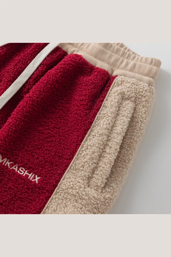 Брюки YMKASHIX Little Lamb бордовый/песочный унисекс