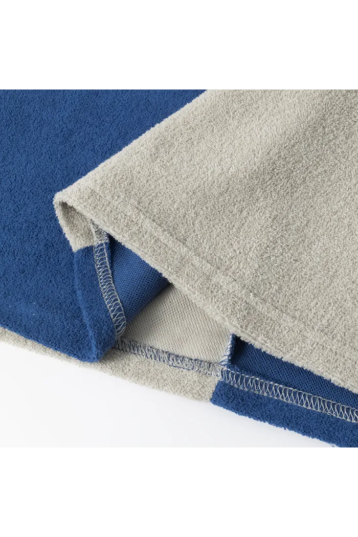 Футболка-поло YMKASHIX color block HTF синий/песочный