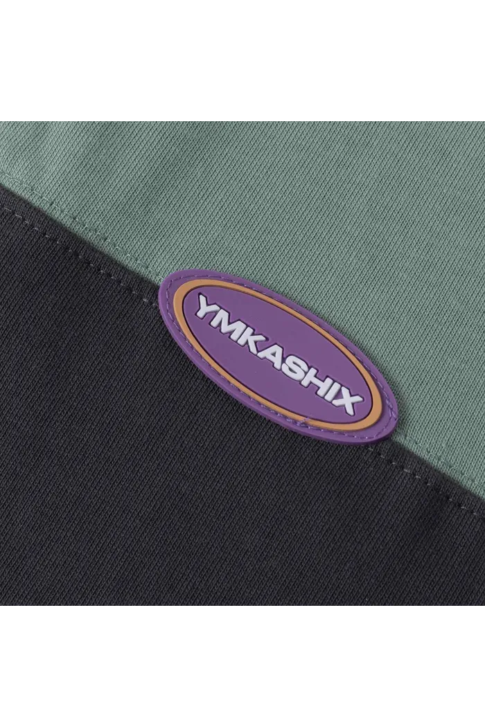 Лонгслив YMKASHIX Rugby т.оливковый/серый